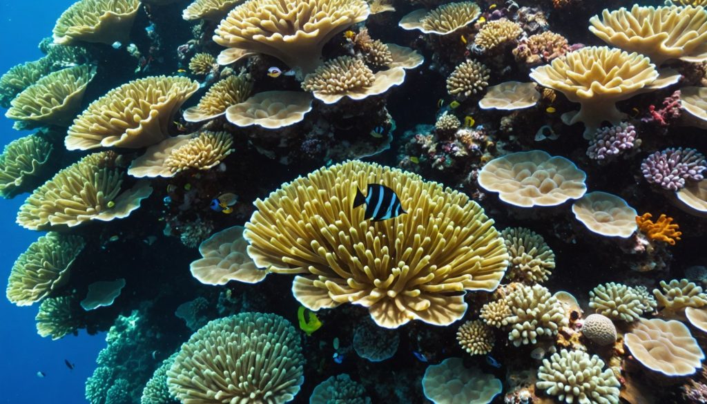 Découvrir la vie marine en plongée avec tuba dans des récifs coralliens